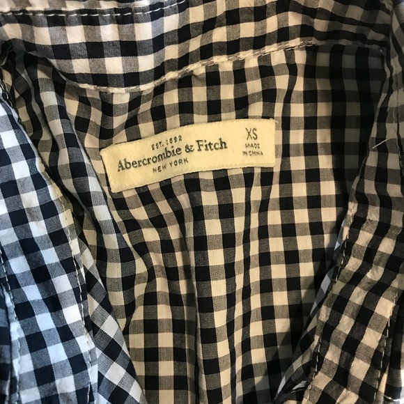 Abercrombie and Fitch Black and White Gingham Top - Picture 3 of 5